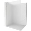 Mexen Kioto L priečná sprcha Walk-in 70 x 200 cm, mrazené, kartáčovaný niklový - 800-070-103-97-30
