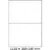 CDRmarket ETR0ECO1122A4100 samolepiace etikety 210 x 148 mm, 2 etikety, A4, 100 listů, biela