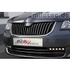 MILOTEC Horná lišta prednej masky - ABS čierny, Škoda Superb II, 2008->, Combi / Limousine