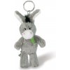 NICI kľúčenka Somárik 10cm so zeleným štvorlístkom