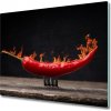 Sklenená doska na krájanie Chilli korenie 60x52 cm