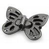 Zapínanie na tašku motýľ 37x52 mm - 1 sada 2 nikel čierny