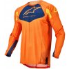 dres TECHSTAR FACTORY, ALPINESTARS (oranžová/tmavá modrá/žlutá, vel. L)