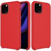 Gumený kryt Liquid Silicone Shockproof na iPhone 11 pro -červená