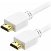 Video kábel AlzaPower Core Premium HDMI 2.0 High Speed 4K 3m biely (APW-CBHDP130W)