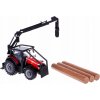 Bburago TRAKTOR MASSEY FERGUSON 8740S S NAKLADAČOM