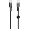 FIXED Krátký nabíjecí a datový opletený kabel s konektory USB-C/USB-C a podporou PD, 0.5m, USB 2.0, 100W FIXDB-CC05-BK, černý