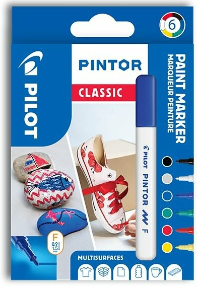 PILOT Pintor Fine Súprava akrylových popisovačov 0,9-1,5mm - Classic 6 ks