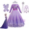 Detské dievčenské šaty Elsa Ľadové Kráľovstvo s doplnkami 110 - 130 110 cm