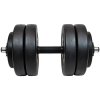 Lifefit Jednoručná činka 23 kg, vinyl-cement, 30 mm tyč/6× kotúč