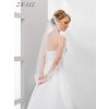 Jednovrstvový čipkový svadobný závoj ZF-112 Výber farby: biela