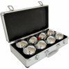 Petanque sada MASTER 8 chromovaných koulí F.I.P.J.P. v hliníkovém kufru