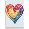 Vymalujsisam.sk Maľovanie podľa čísiel - Dúhové srdce Veľkosť: 20x30cm, Rám: Na plastovej doske
