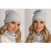 Fashionweek Dámska súprava čiapky a šálu alpakové AL1 Farba: svetlo šedá, Veľkosť: Universal