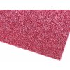 Samolepiace penová guma Moosgummi s glitrami 20x30 cm - ružová malinová (2 ks)