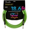 Fender Professional Glow in the Dark Cable, Green, 18.6'