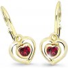 Cutie Jewellery Detské srdiečkové náušnice C2752-10-X-1 červená