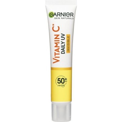 Garnier Skin Naturals Vitamin C Daily UV Invisible SPF50+ rozjasňujúci denný pleťový fluid s vysokou uv ochranou 40 ml pre ženy