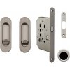 Set na posuvné dvere MP oválny - WC (ONS - Nikel brúsený lesklý), WC kľúč, MP ONS (nikel brúsený)