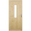 Vedľajšie vchodové dvere Priezor, 80 Ľ, rozmer: 800 × 1970 mm, masívne drevo, ľavé, smrek, priezor