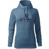 EKG volejbalistky - Mikina dámská Cape s kapucí - XL ( Denim )