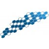 Foliatec dizajnové nálepky na auto HEXAGON, modrá chrómová matná 32x130cm
