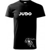 Judo nápis + postavy - Klasické pánske tričko vyššej gramáže - 4XL ( Čierna )