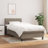 Box spring postel s matrací taupe 90x200 cm textil Hnědošedá 3140269