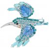 Preciosa Blyštivá brošňa Rybárik Kingfisher Candy 2366 70