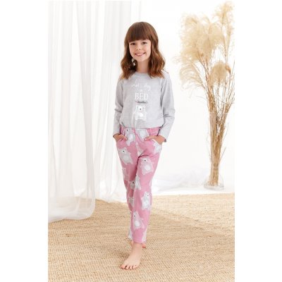 Taro dievčenské pyžamo Sofia 2129 šedá-růžová