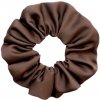 MURU Veľká Saténová Scrunchie gumička - Dark Chocolate Matná