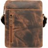Pánska kožená Ľadvinka cez rameno, hnedá, vintage, Paolo Peruzzi T-119-HBR