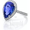 Briliantový prsteň s tanzanitom R177