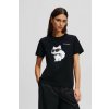 TRIČKO KARL LAGERFELD IKON AQUARELLE C T-SHIRT BLACK
