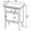 Sapho Retro skrinka 60x120x38 cm, stará biela - pravá 1691