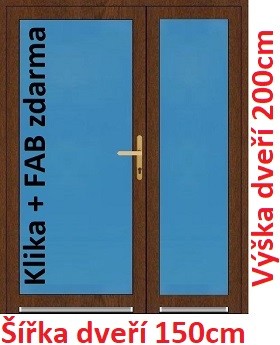 Soft Dvojkrídlové vchodové dvere plastové 3/3 sklo 150x200 cm od 642,45 € -  Heureka.sk