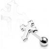 Šperky eshop - Piercing do jazyka v tvare kríža W41.27