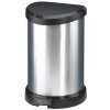 Odpadkový kôš, s pedálom, kovový efekt, 15 l, CURVER