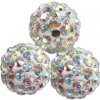 Korálky shamballa 10mm - bieleAB efekt 4ks
