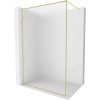 MEXEN/S - Kyoto-XF Sprchová zástena WALK-IN s rámom 70 x 202, dekor 10 mm, zlato kefovaná 800-070-104-55-30-X