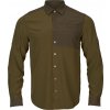HÄRKILA Pánska košeľa Logmar L/S Dark olive/Willow green L