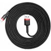 Baseus Cafule kábel USB / Lightning QC 3.0 2A 3m, čierny/červený (CALKLF-R91)