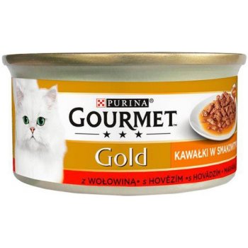 Gourmet Gold cat Sauce Delight s hovädziem v omáčce 85 g