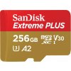 SANDISK microSDXC 256GB Extreme PLUS + Rescue PRO Deluxe + SD adaptér SDSQXBD-256G-GN6MA