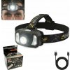 Čelová Baterka Nabíjateľná LED 120lm Športová Veľmi Ľahká 4 Režimy USB