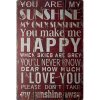 Ceduľa Sunshine Happy Vintage style 30cm x 20cm Plechová tabuľa