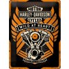 Donga Plechová cedula: Harley-Davidson (Wild at Heart) - 30x40 cm
