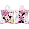 Jerry Fabrics Plážová osuška pončo Minnie Pink bow 50 x 115 cm