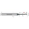 Karnasch 308011010001020 | Tvrdokovová Micro-stopková fréza, zaoblené ostrie, povlakovaná 1,0x0,10-20x4 mm, Z2