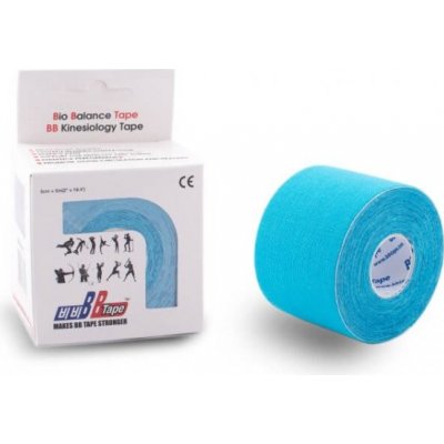 BB tejp BB Tape s TURMALÍNOM kineziologický tejp modrá 5cm x 5m